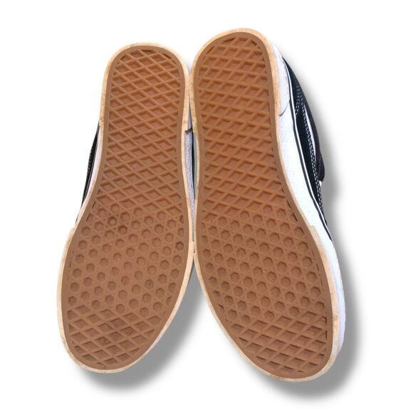 Vans Ward Low Top Black & White Suede/Canvas Sneakers Mens Size 8.5 - Picture 4 of 10